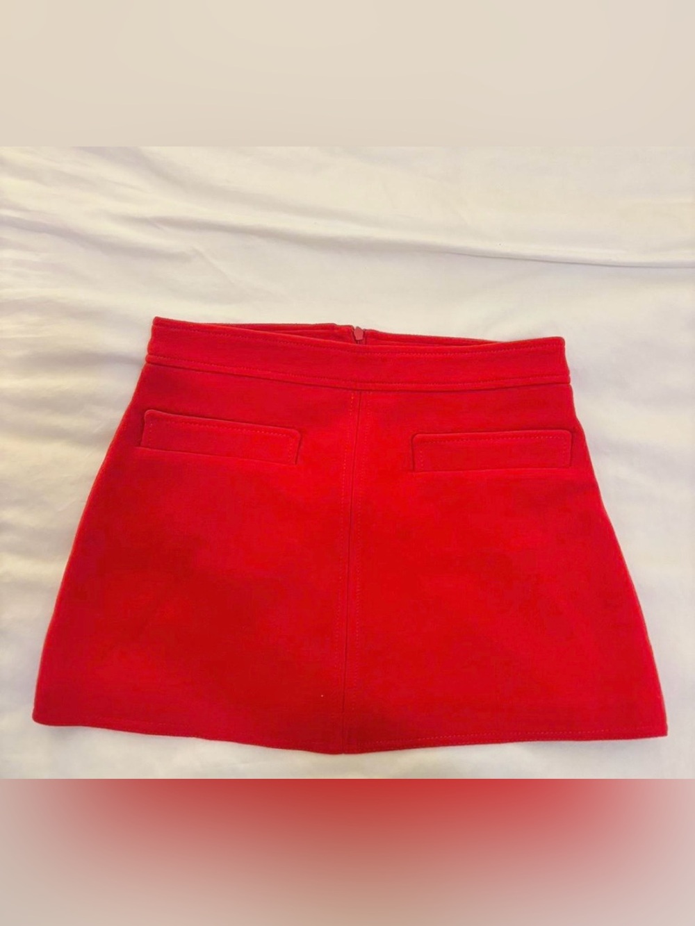 Zara Women’s Red Mini Skirt - Classic A-Line Style